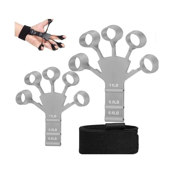 他サイト： フィンガーパワー フィンガートレーナー パワーフィンガー 握力 トレーニング 6つの抵抗調節 握力補助 ハンドグリップ 機能回復 握力トレーナーの商品画像