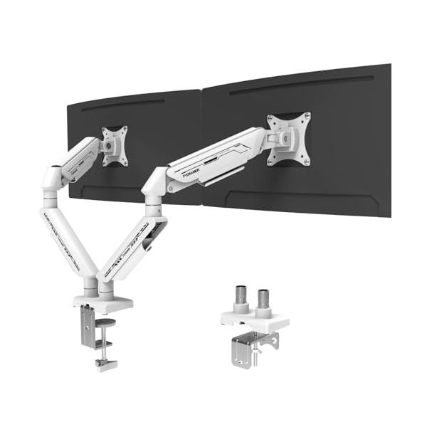 Fydeamer デュアルモニターアーム 2画面 17-35インチ対応 PC湾曲