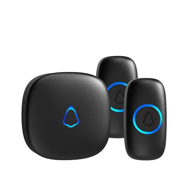 ブラック/2送信機+1受信機/-・Size:2送信機+1受信機Color:ブラック・パッケージ個数:1・すぐに使えるこのチャイム 玄関、発送前にペアリングされています。1分とかからず設置できるので、使用に際して配線したり電気技師を呼んだりす...