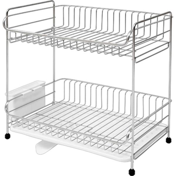 ホワイト/ワイドサイズ/SSDD-2M・Color:ホワイトSize:ワイドサイズ・パッケージ個数:1・カトラリーボックスは本体に簡単取り付け。カゴの外側・内側どちらにも取り付けできる・素材: ステンレススチール・素材: ステンレス鋼・パッ...