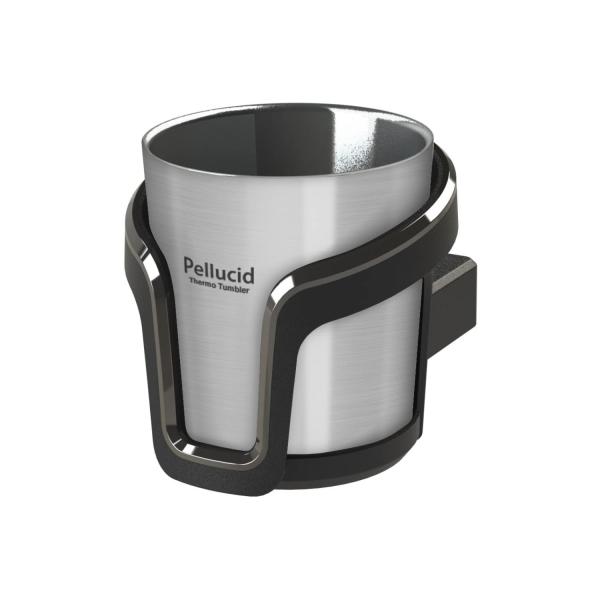 他サイト： ペルシード(Pellucid) 車内用品 ドリンクホルダー ステンレスサーモタンブラー付 シルバー PDK2114 保温保冷の商品画像