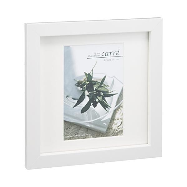 他サイト： ハクバ HAKUBA フォトフレーム スクウェア 木製 額 カレ L サイズ 1面 ホワイト FSQCR-WTL1 軽くて割れないPET板を採用の商品画像