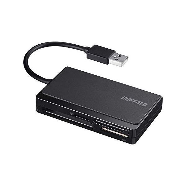 他サイト： バッファロー BUFFALO USB2.0 マルチカードリーダー ケーブル収納モデル ブラック BSCR308U2BK コンパクトフラッシュ パの商品画像