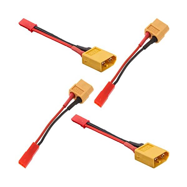 Boladge 2 ペア XT60コネクタは2 ピンJSTコネクタラジコンオスメス