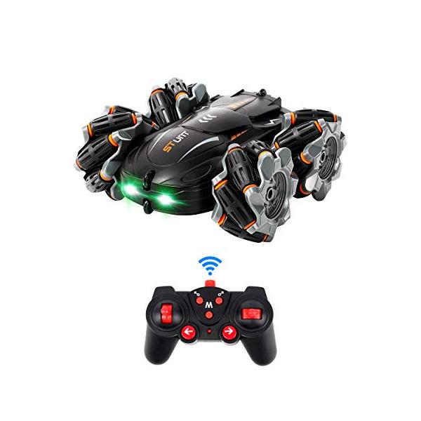 ・ブラック  CQ-603・メカナムホイールのデザイン4つのホイールは、360°回転できるメカナムホイール構造を採用し、4つの駆動力を備えており、横方向にドリフトしたり、水平方向や真っ直ぐに移動したりできます。 ワンクリックですべてのスタン...