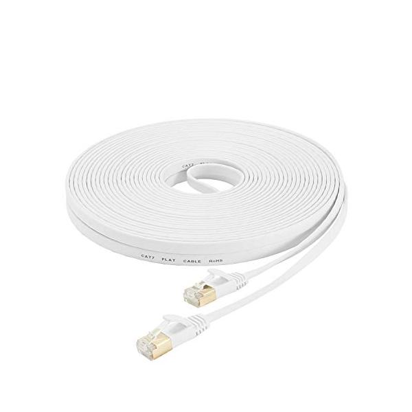 他サイト： AnKuly Cat7 LANケーブル カテゴリー7 ウルトラフラットケーブル 高速 STP 爪折れ防止 for モデム ルータ 10Gbps/の商品画像