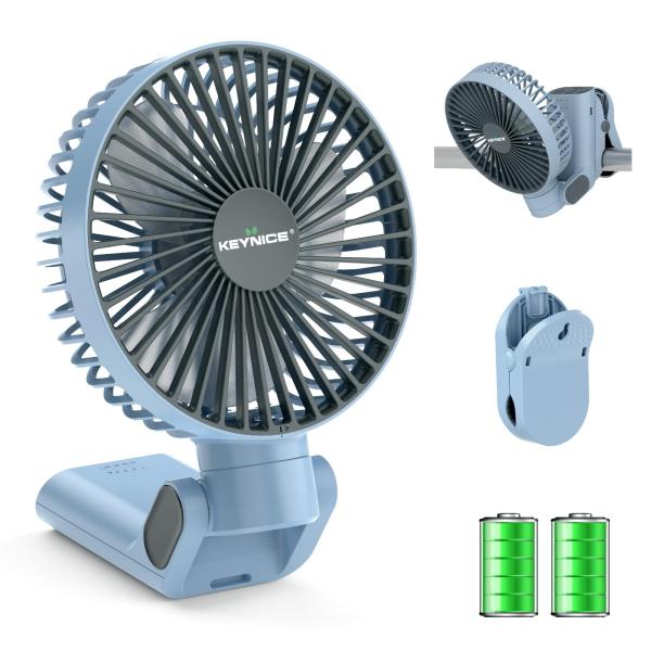 2024年新登場Keynice 卓上とクリップ扇風機 充電式 首振り リズム 切