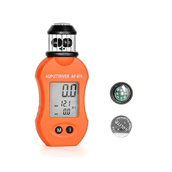 AP-876-Orange/-/-・Color:AP-876-Orange・パッケージ個数:1・??簡易風速計本風速計は最新設計で、大きな液晶ディスプレイ、2つのボタンしかないので、操作はとても簡単です。また、他の風速計と違って、測定時に風...