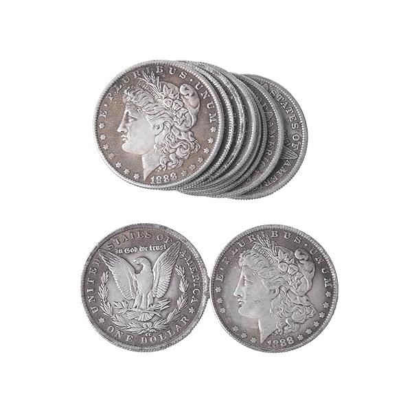 シルバー/-/-・リアルなテクスチャ：このモーガンダラーのスチールコインは、見た目と触感がとてもリアルで、細部まで忠実に再現されています。・パーフェクトなパートナー：このスチールコインは、マグネットモーガンダラーと組み合わせることで、さまざ...