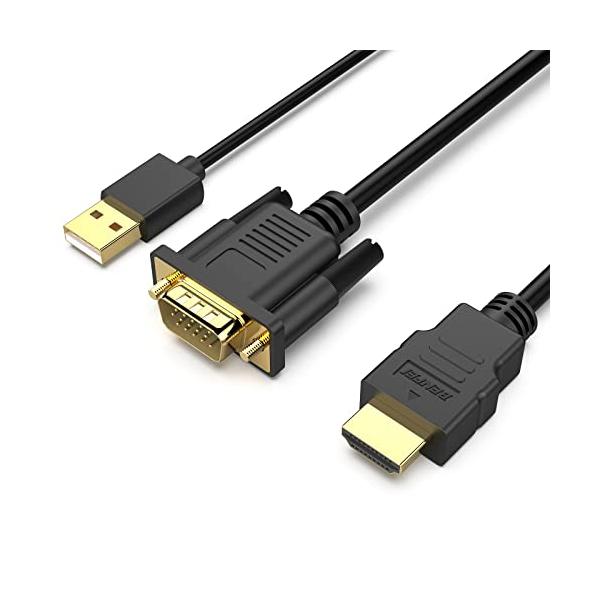 他サイト： BENFEI VGA - HDMI ケーブル (オーディオ付き)、1.8m 1080P ケーブル VGA コンピューター/ラップトップから HDの商品画像