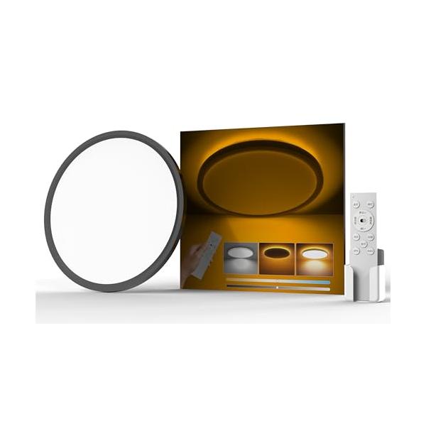 他サイト： Antree LEDシーリングライト 6畳 3600lm おしゃれ 天井照明器具 間接光常夜灯付き 調光調色 極薄型 日食 雰囲気ナイトライトの商品画像