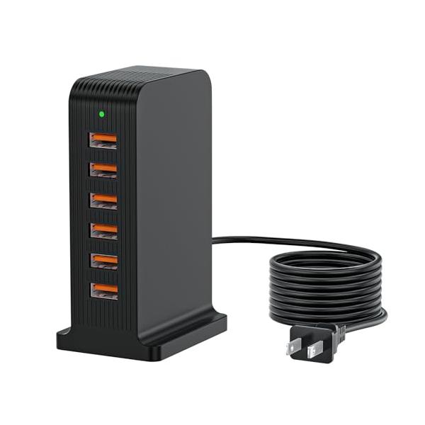 他サイト： VHBW USB コンセント 50W USB充電器 6ポート 10A 出力自動判別機能 タワー式 150CM PSE認証の商品画像