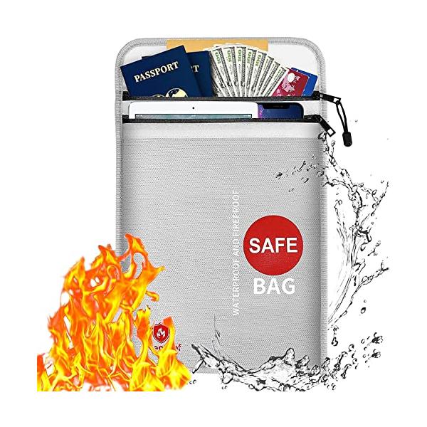 -/38.5×28.5cm/-・究極の保護: 当社の高品質な耐火書類バッグを使用して、貴重品を火災、水害、爆発から保護しましょう。プレミアム品質の耐火シリコンコーティングガラスファイバーを使用して作られたこのバッグは、最大2093℃(380...