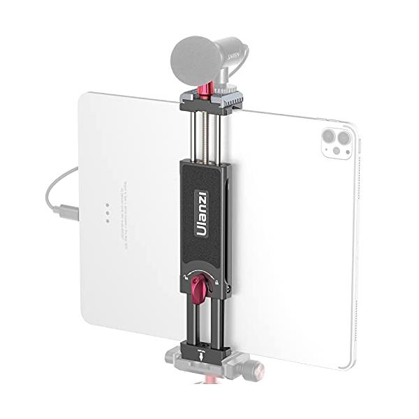 Ulanzi タブレットホルダー 三脚用 ipadホルダー 金属製 7.9-12.9 インチ iPadブラケット 2つアルカスイス ゴールドシュ