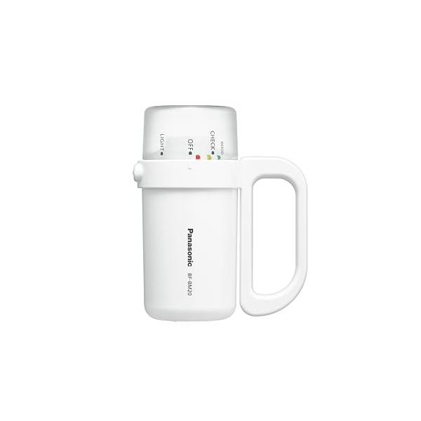 他サイト： TVで紹介されましたパナソニック LED懐中電灯 残量チェック機能付き 電池がどれでもライト ホワイト 電池別売り BF-BM20P-Wの商品画像