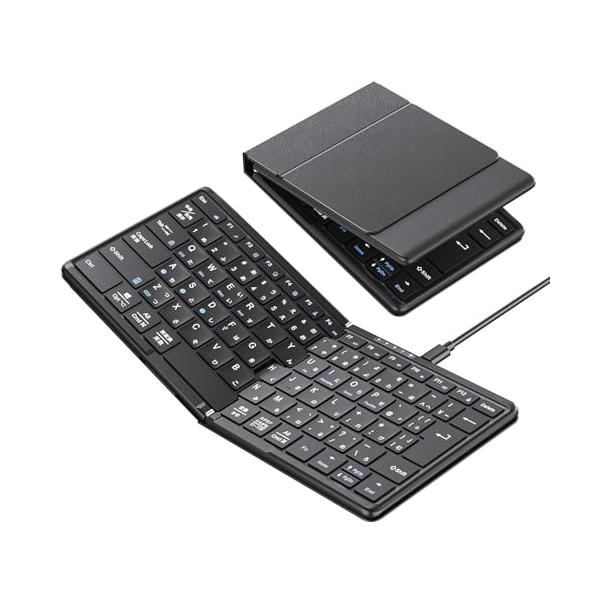 Omikamo 有線＆無線両用 ipad キーボード Bluetooth 折りたたみ JIS