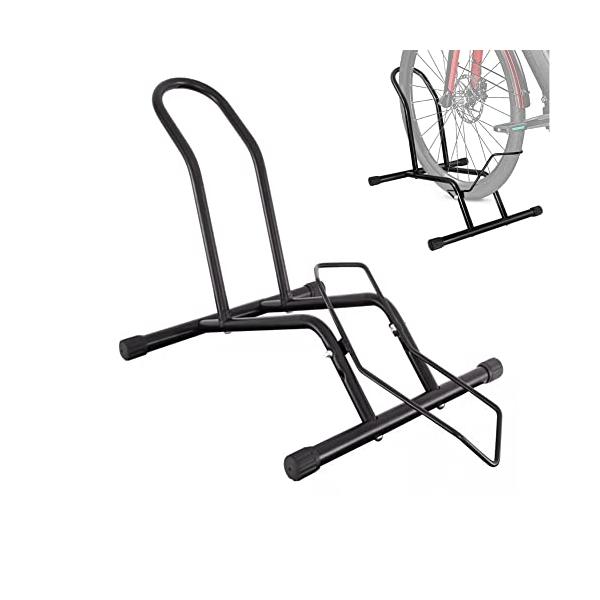 便利力を入れずに、自転車スタンドに押し込むだけ。他の自転車スタンドと異なり、前輪を上げて入れる必要がありません。女性にもできます。・抜群の安定感ベースは一般的な自転車スタンドより大きくて、タイヤのサポートポイントも増えました。ホイールをしっ...