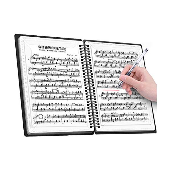他サイト： 陌の街角60ページ 楽譜ファイル A4サイズ 楽譜入れ 直接書き込めるデザイン 楽譜ホルダーの商品画像