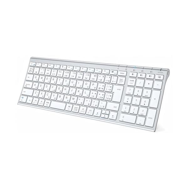 他サイト： iClever キーボード Bluetooth ワイヤレス パンタグラフ 日本語JIS配列 3台同時接続 テンキー付き フルサイズ 超薄型 静音の商品画像
