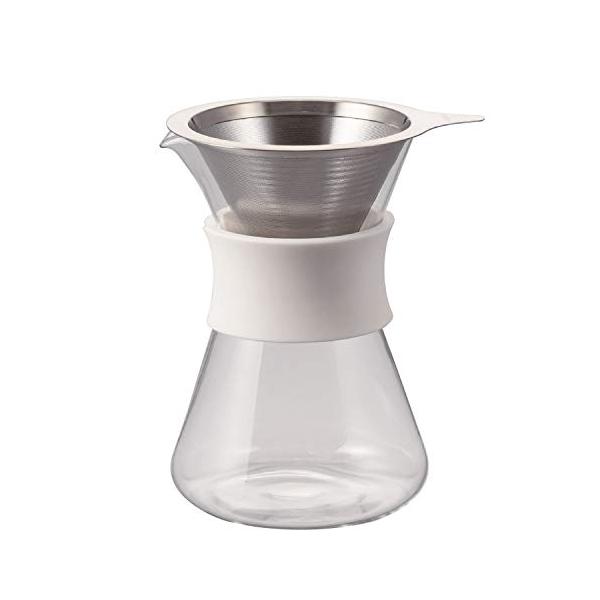 他サイト： HARIO(ハリオ) ガラスコーヒーメーカー Glass Coffee Maker 実用400ml ホワイト ドリッパー デカンタセット バンドの商品画像