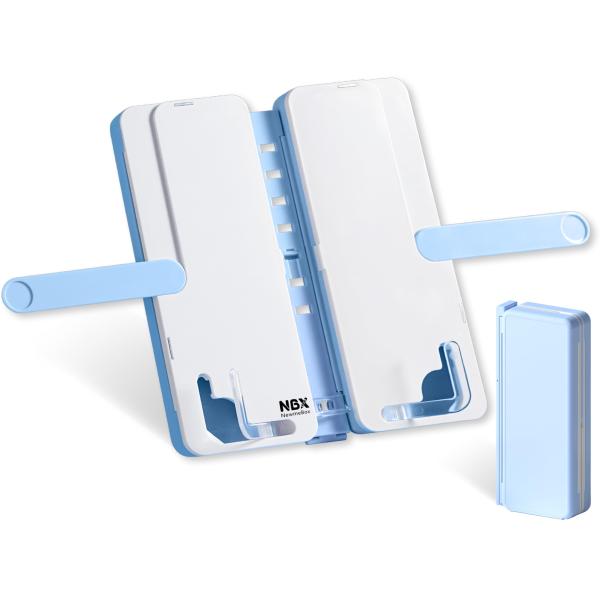 モダンブルー/標準/NBX-YDJ01・Color:ブルー・読書台でもあり筆箱でもあります (1)ホワイトボード、書いたり 布で消したり 何度も使えて とてもきれいです。 (2)読書台デコレーションシール付きなので、好きなだけ飾ってします。...