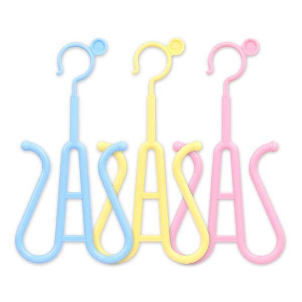 他サイト： ダイヤ (daiya) 洗濯 物干し ハンガー 靴 ベビー キッズ 3個セット 対応サイズ 11cm〜26cm 横ズレ 防止 連結 省スペースの商品画像