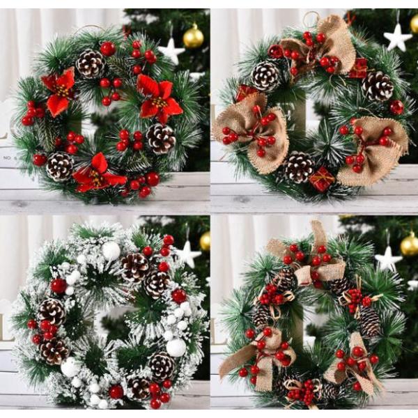 クリスマスリース オーナメント グッズ 花輪 玄関 ドア 壁飾り パーティー インテリア ウェルカムリース 店舗ショップdisplay 飾り 2枚送料無料 Buyee Buyee บร การต วกลางจากญ ป น ซ อจากประเทศญ ป น