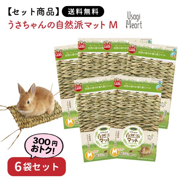 うさちゃんの自然派マット Mサイズ 6袋セット ミニマルランド マルカン おもちゃ うさぎ ミニウサギ ネザーランドドワーフ ホーランドロップ :usagiheart-toyset-028:A-style !Shop 通販 バナナdeチューブ ココナッツ繊維入り カワイ おもちゃ うさぎ ミニウサギ ネザーランドドワーフ ホーランドロップ
