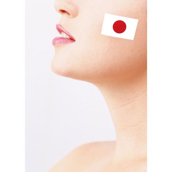 送料無料 日本応援 フェイスシール タトゥーシール ボディシール ワールドカップ スポーツイベント 日本代表 応援グッズ 日の丸 国旗 日本国旗 1シート