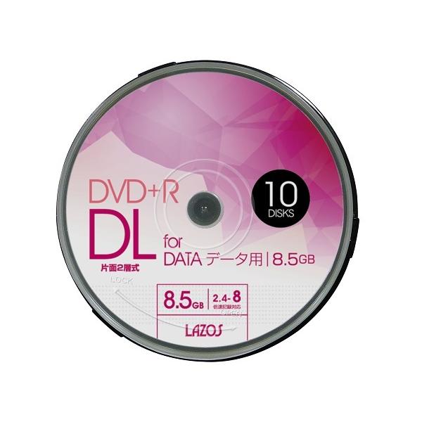 uNfBAfBXN DVD+R DL f[^p 10Xsh Lazos L-DDL10P (3-664-05)