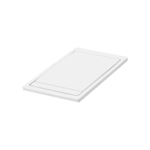 他サイト： ゴミ箱 フタのみ プッシュオープンフタ ホワイトラッシュ スマートペール専用 ホワイト 天馬  (54-0223-71)の商品画像