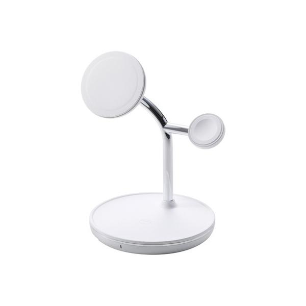 ワイヤレス充電器 15W マグネット式 ホワイト エレコム EC-MS07WH (54-9129-15)