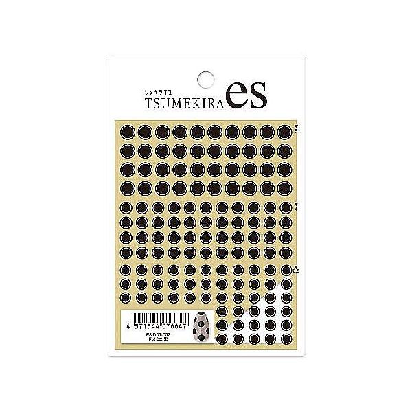 TSUMEKIRA ツメキラ ネイルシール 【es】ドットミニ 黒 イングカワモト ES-DOT-007 (54-9629-87)