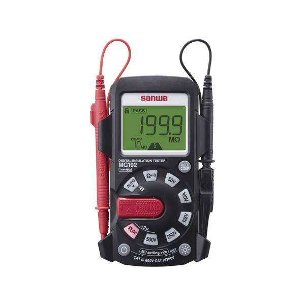 デジタル式絶縁抵抗計 三和電気計器 sanwa MG102 60-6337-63