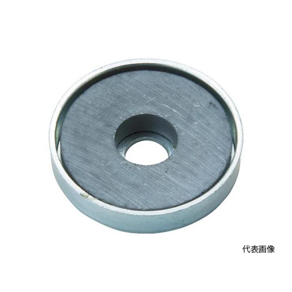 キャップ付フェライト磁石 丸形穴あり 外径46mmX厚み4.7mm 1個入 トラスコ中山 TFC46RA-1P (61-1843-53)
