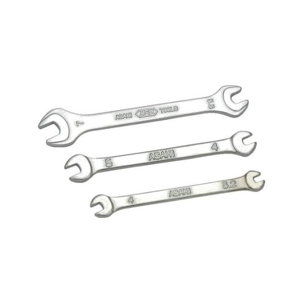 マイクロ両口スパナ3.2mm×4mm 旭金属工業 SMC0304 (61-2339-19)