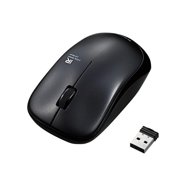 無線IR LEDマウス 3ボタン ブラック エレコム M-IR07DRBK (62-2081-80)