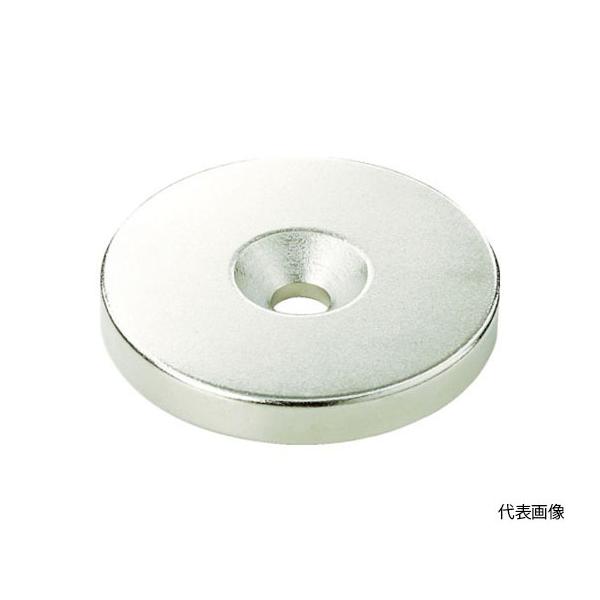 ネオジム丸形磁石 皿ネジ穴付 外径8mmX5mm M2 1個入 トラスコ中山 T08R05-M2 (62-9037-22)