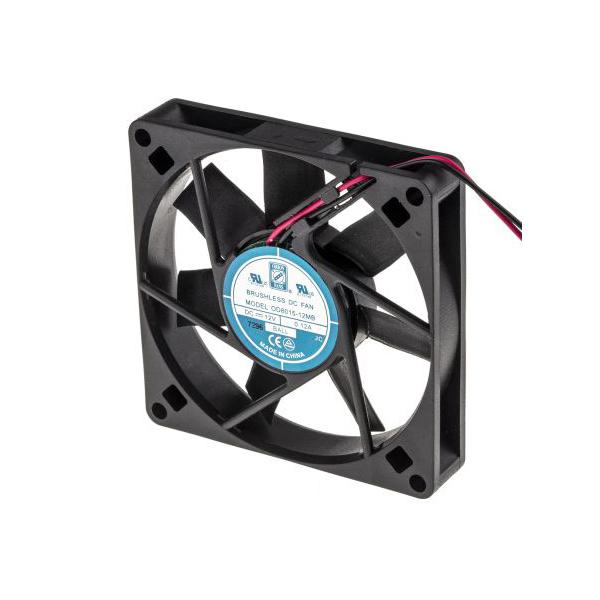 軸流ファン 電源電圧 12 V dc 80ｘ80ｘ15mm DC OD8015シリーズ 角型 RS Pro 541-5003 (63-4867-43)