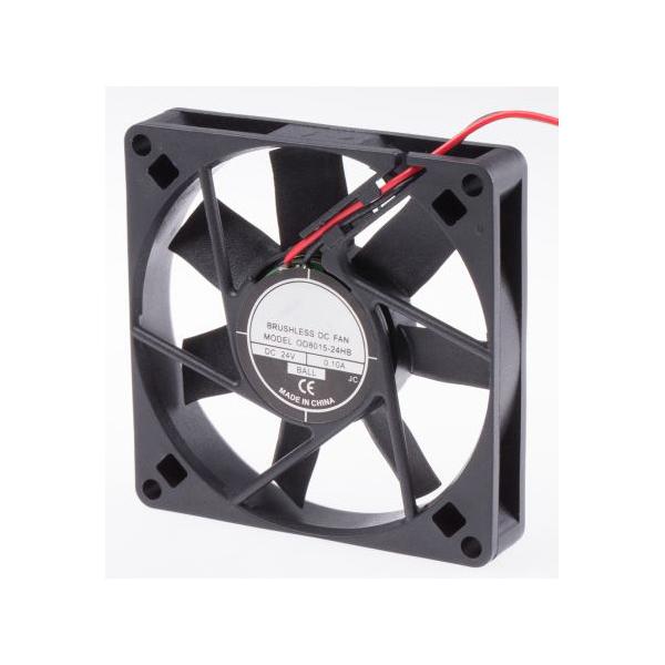 軸流ファン 電源電圧 24 V dc 80ｘ80ｘ15mm DC OD8015シリーズ 角型 RS Pro 541-5277 (63-4867-61)