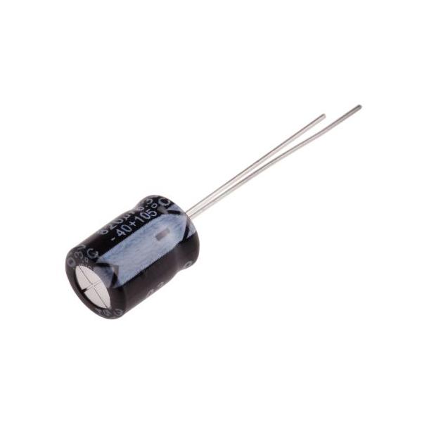 アルミ電解コンデンサ 820μF 6.3V dc 1袋 25個入 RS Pro 711-0738 (63-4997-73)
