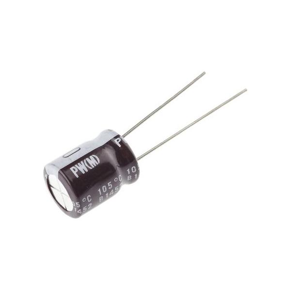 アルミ電解コンデンサ 100μF 63V dc 1袋 10個入 ニチコン UPW1J101MPD (63-5008-47)