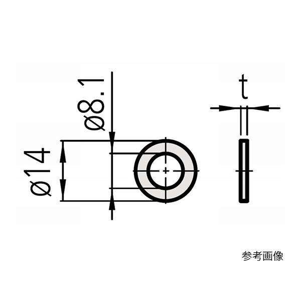 ワッシャー 1MM ミツトヨ 205461 (63-7260-13)