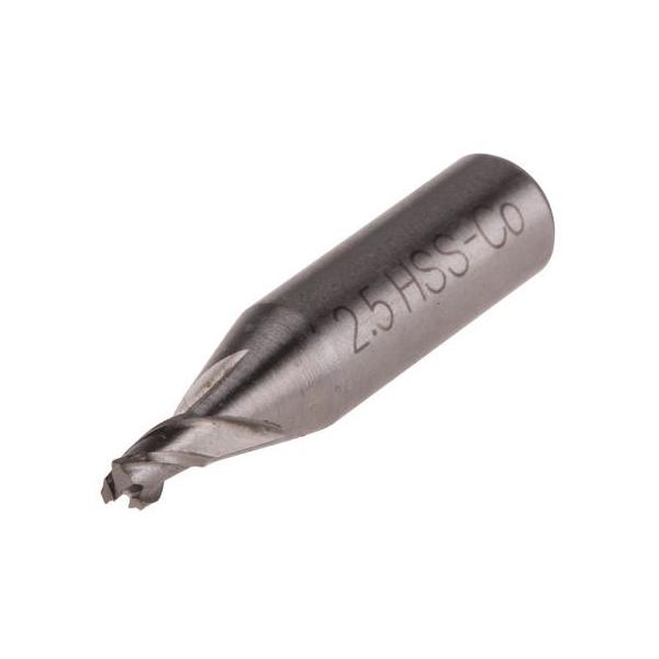 エンドミル 全長26 mm HSCo カット長さ4mm カッター径2.5mm RS Pro 523-0464 (63-7611-31)