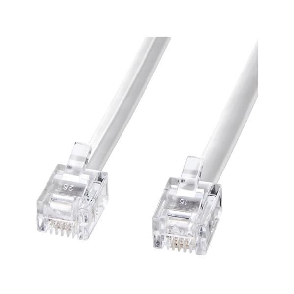 モジュラーケーブル 白 サンワサプライ TEL-N1-5N2 (64-0894-73)