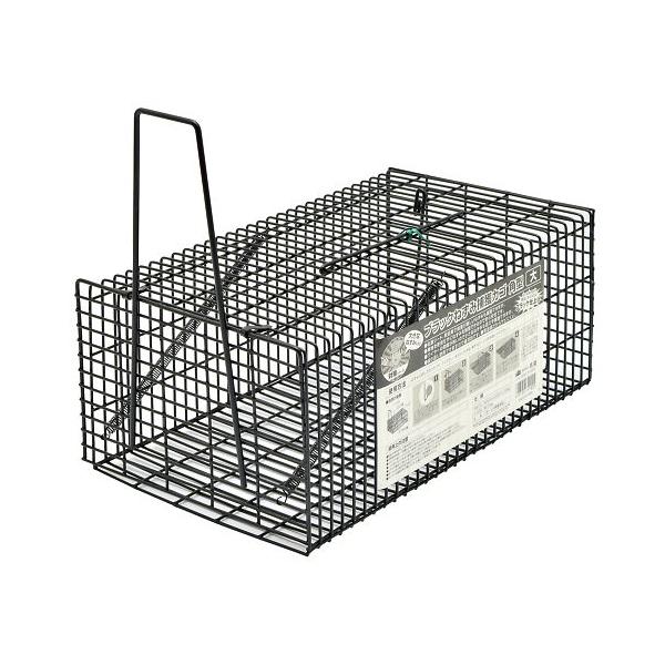 他サイト： TAKAGIブラックねずみ捕獲カゴ 角型大 高儀 2074218 (64-4067-07)の商品画像