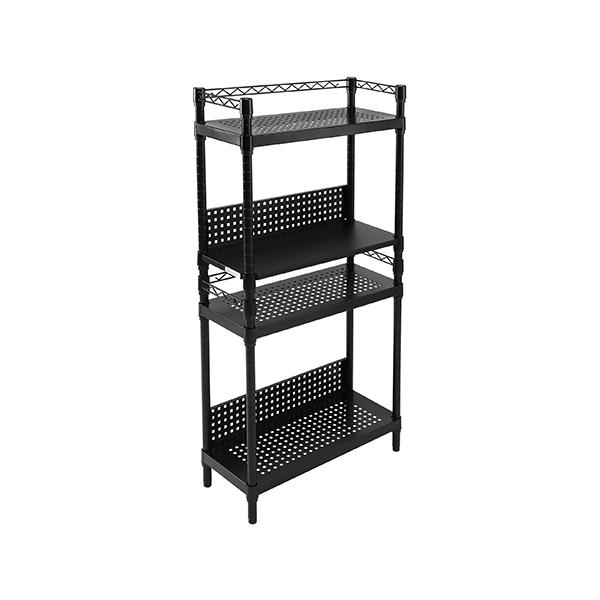 他サイト： Bauhutte デスクサイドラック ビーズ BHS-600SM-BK (64-8073-23)の商品画像