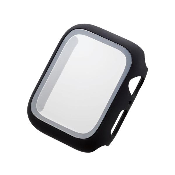 (2個セット)エレコム AW-44CSPCGBK Apple Watch 44mm 用 フルカバーケース プレミアムガラス アップルウォッチ 44 フルカバー ケース ガラス ブラック