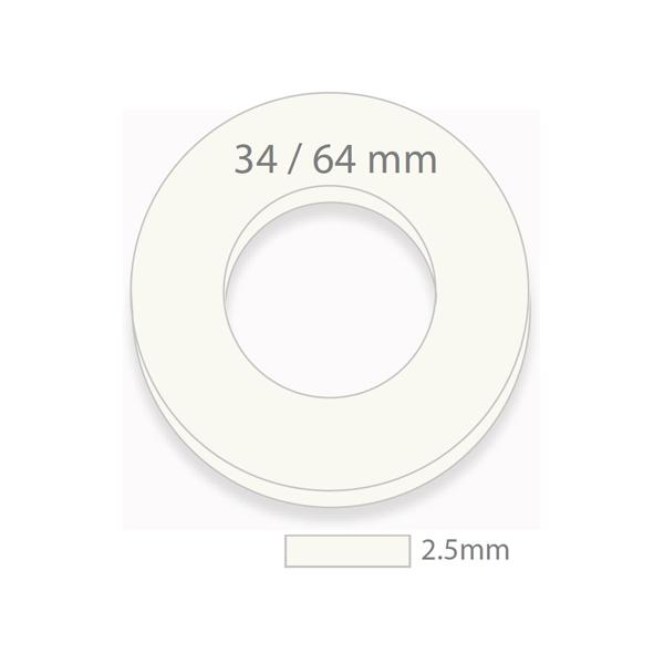 �u���o �v���e�N�e�B�u�V�[�� ����2.5mm�~���a34mm�~�O�a64mm 1�� 10���� �R���v���X�g 12039 (65-0319-38) ���i�摜4