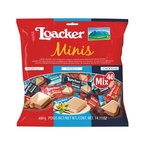 Loacker（ローカー）　ミニーズ　ミックス　1袋　ウェハース　輸入菓子